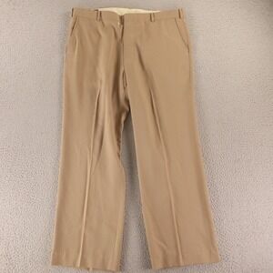 John Alexander Pants Mens 36 Beige Wool Blend Hopsack Trouser Slacks 36x28‎